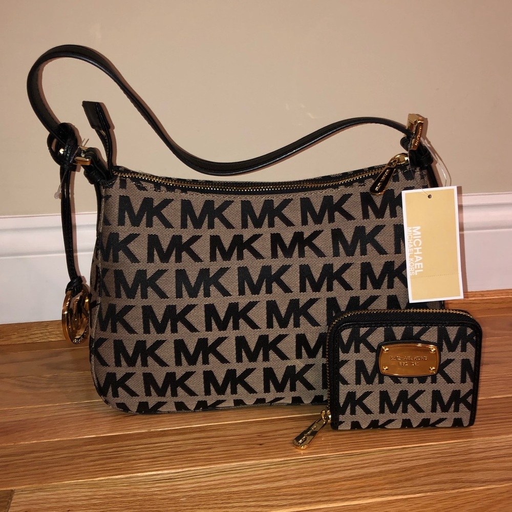 Michael Kors signature shoulder bag and wallet